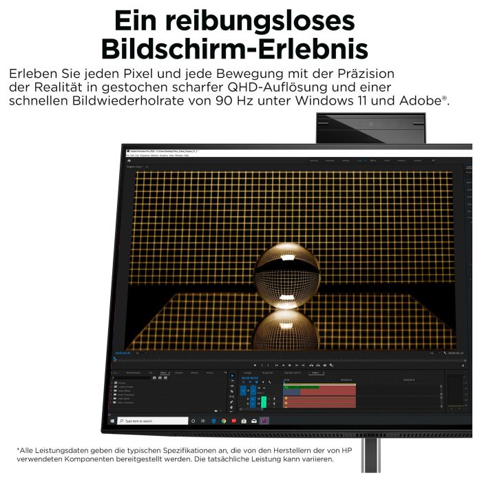 HP Monitor Z24m G3 23.8'' QHD (2560x1440) IPS 5ms USB-C Webcam Altavoces para Conferencias Plata 9