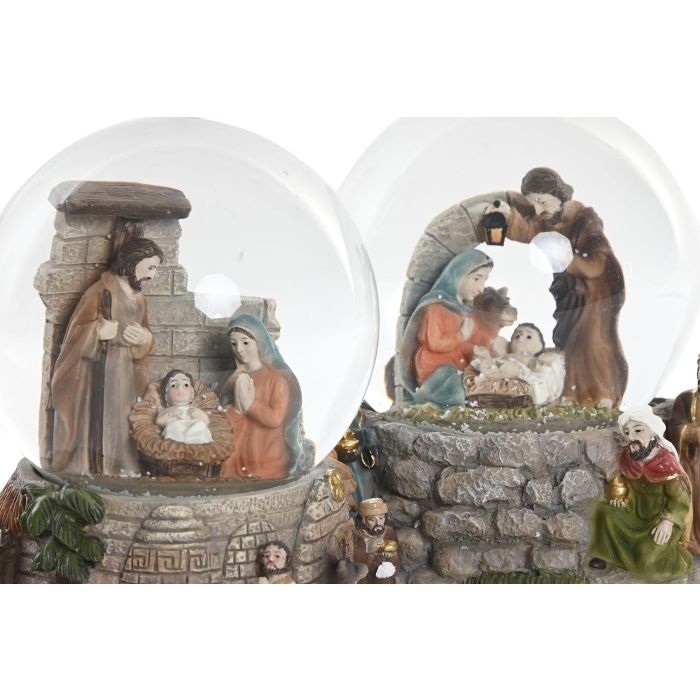 Bola Decoracion Navidad Tradicional DKD Home Decor Multicolor 11 x 13 x 11 cm (4 Unidades) 2