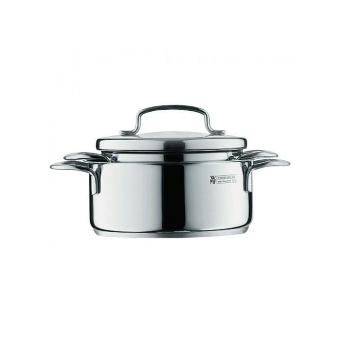 WMF 0714766040 Mini Olla/Cazuela de Acero Inoxidable 0.9 L con Tapa Metálica para Inducción y Gas, 14 cm 2