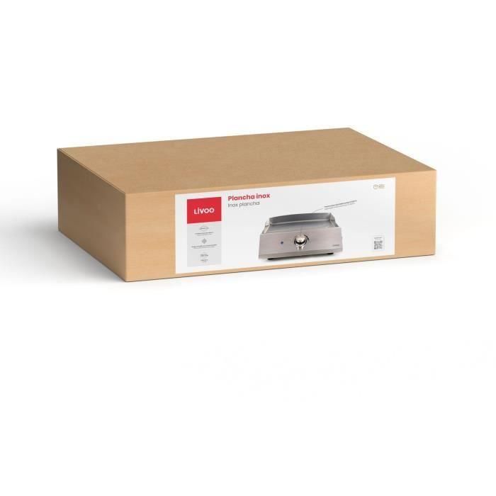 Livoo DOC292 Plancha de Gas 1 Quemador Acero Inoxidable 5