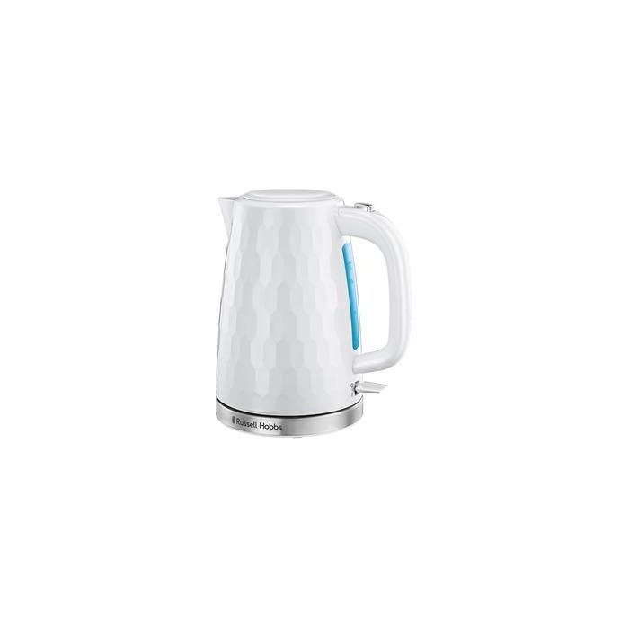 Russell Hobbs 26050-70 Hervidor Honeycomb Blanco 1,7L con diseño texturizado y ebullición rápida en 55 segundos