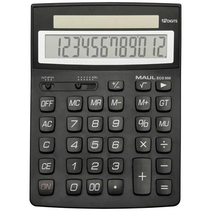 Maul AAAIG29522 Calculadora de escritorio ECO 950, 12 dígitos, Negra