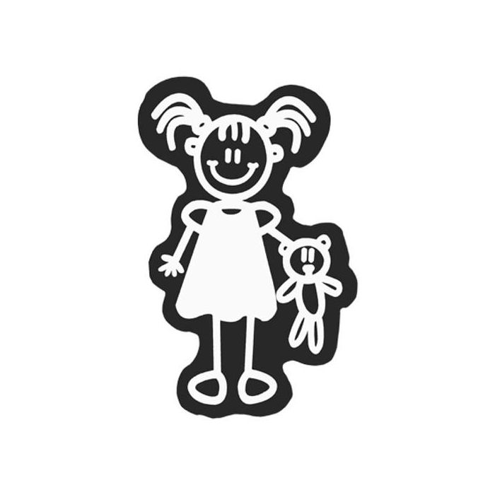 Abc ADH06661 Adhesivo Familia Niña Peluche para Coche 0 Abc ADH06661 Adhesivo Familia Niña Peluche para Coche 0