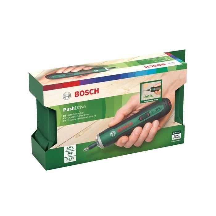Destornillador inalámbrico BOSCH PushDrive - Batería de iones de litio 1 Destornillador inalámbrico BOSCH PushDrive - Batería de iones de litio 1
