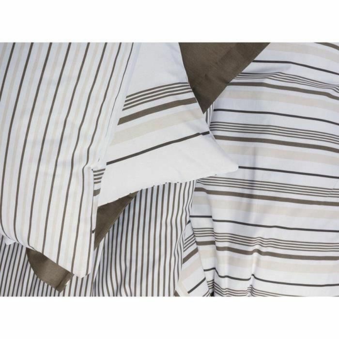 Juego de Cama Marrón 100% Algodón con 1 Funda Nórdica 220x240 cm y 2 Fundas Almohada 60x60 cm ASI8684283036028 3