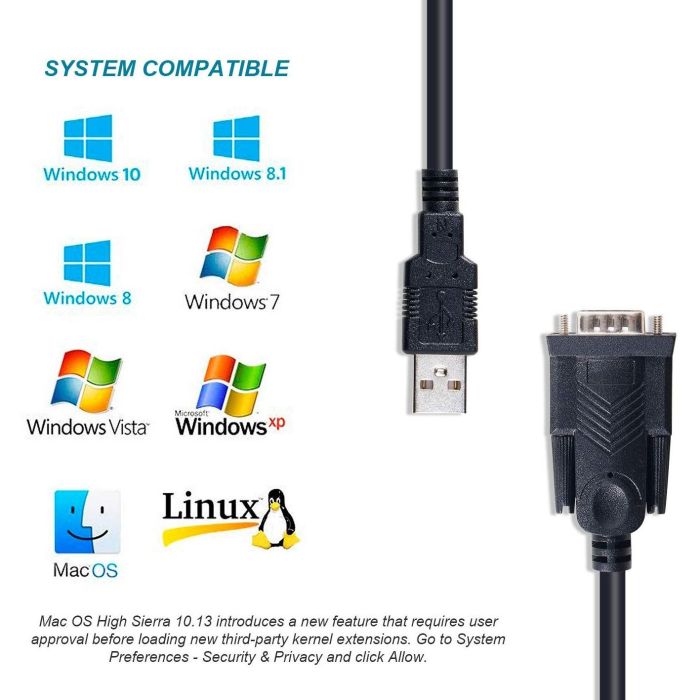 Equip Adapter USB-A -> Seriell RS232-DB9 St/St 1.50m sw 6