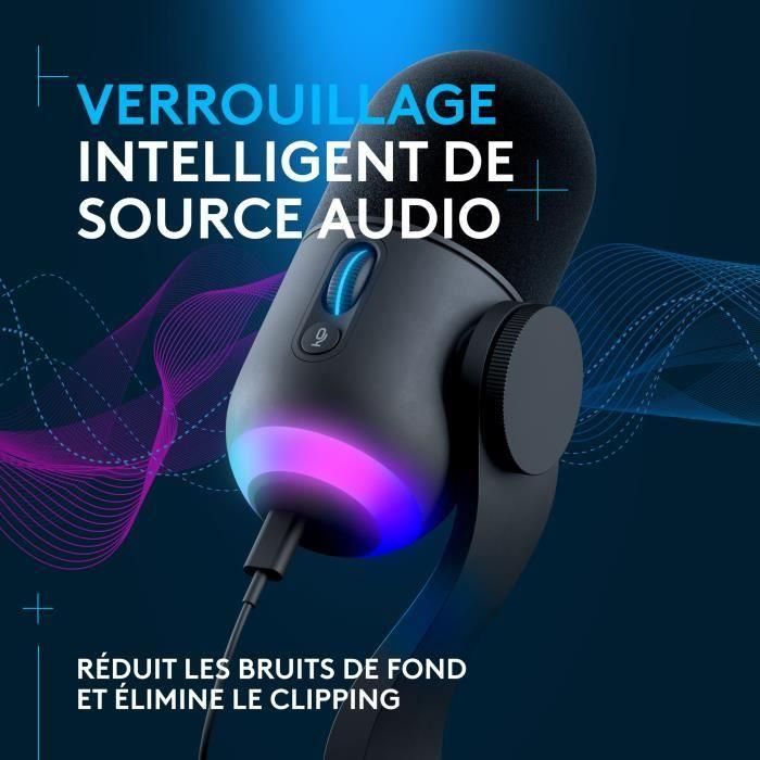 Logitech 988000569 Micrófono para Juegos Yeti GX Streaming RGB Dinámico LIGHTSYNC para PC/MAC - Negro 4