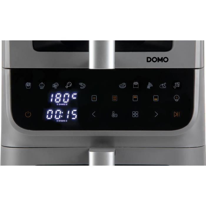 Domo Freidora sin aceite DO550FR Doble depósito 3,5 L + 6,5 L - 10 programas - 2500 W 4