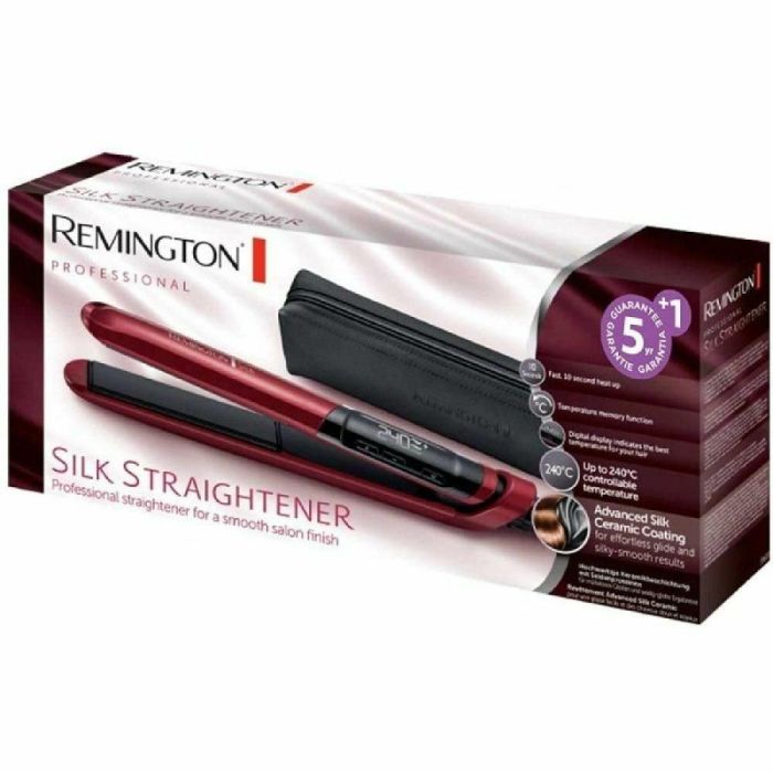 Remington S9600 Plancha de Pelo de Seda Cerámica Avanzada, Placas XL 110mm, Temp. 150-240°C, Calentamiento Rápido, Estuche 41