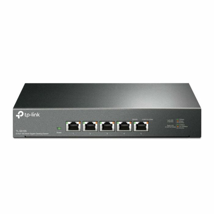 Omada TL-SX105 Switch de Escritorio 5 Puertos 10G Multi-Gigabit Plug & Play Silencioso Sin Ventilador para Gaming y Oficina