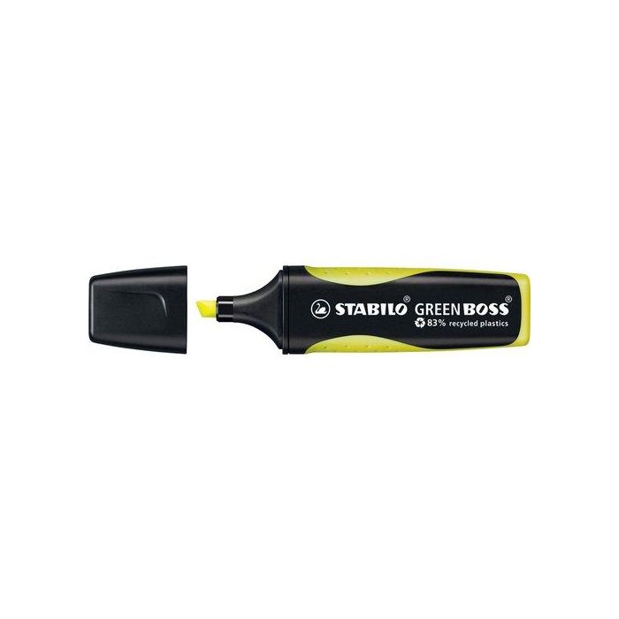 Marcador Fluor Stabilo Green Boss Amarillo 10 unidades