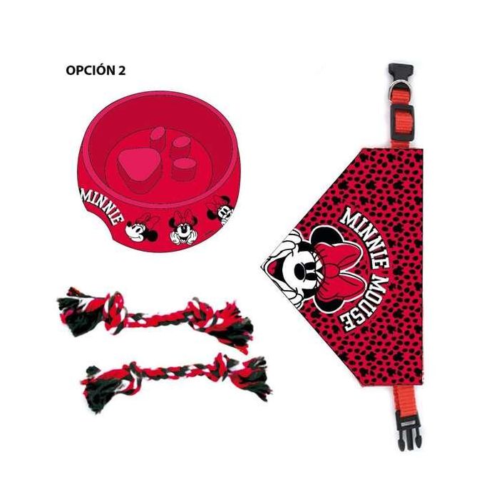 Set de Regalo de Bienvenida para Perros Minnie Mouse Rojo 5 Piezas