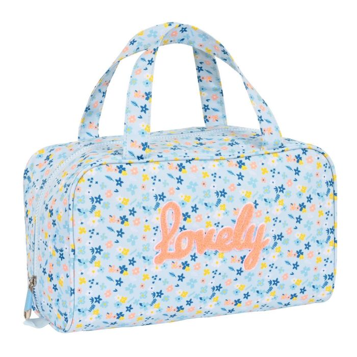 Neceser Escolar Moos Lovely Azul 31 x 14 x 19 cm