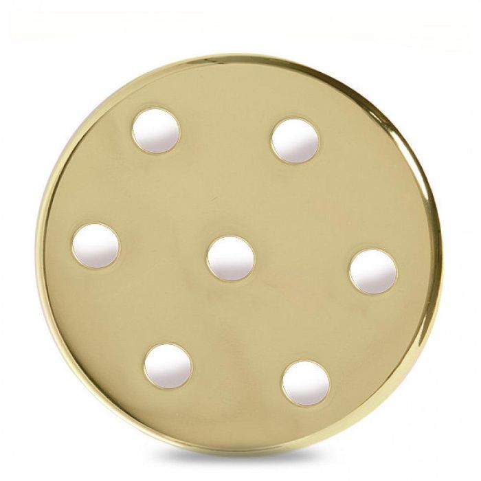Rosetón Metálico Dorado Ø 100Mm - 7 Agujeros [AM-AR096] 1