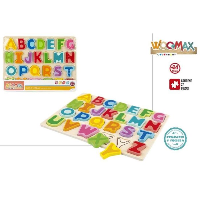 Puzzle de madera encajable el alfabeto (woomax) 1 Puzzle de madera encajable el alfabeto (woomax) 1