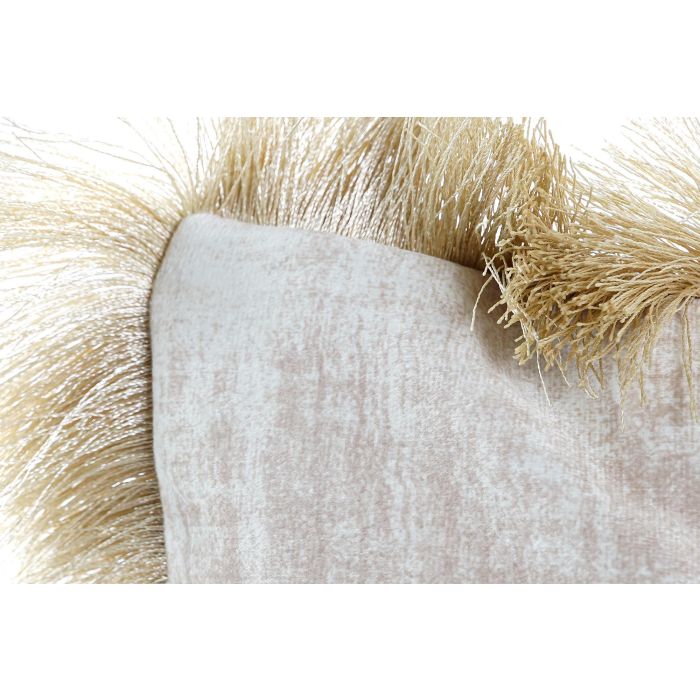 DKD Home Decor Cojin Moderno de Poliester con Flecos y Cremallera Oculta 10 x 30 x 50 cm