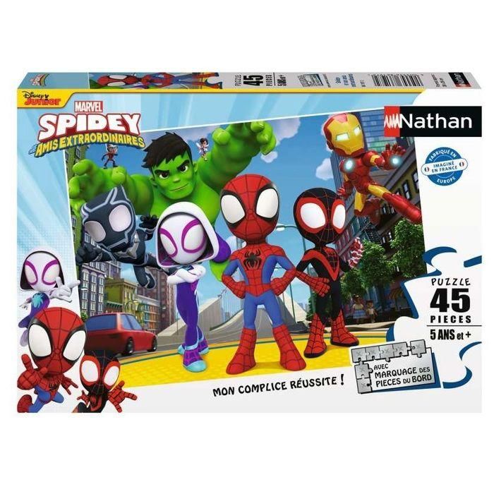 Puzzle de 45 piezas Spidey y sus amigos - Dibujos animados y comics - NATHAN - A partir de 5 años 1