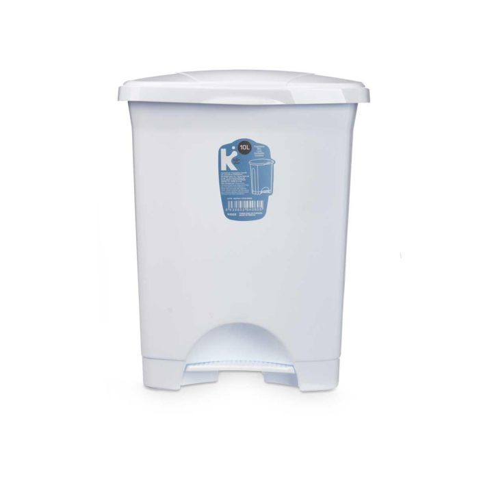 Papelera Pedal Plastico 10L Blanco Arte Regal 27X33CM (8 Unidades) 2 Papelera Pedal Plastico 10L Blanco Arte Regal 27X33CM (8 Unidades) 2