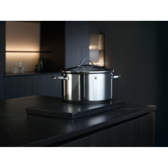 WMF Provence Plus - Set de Ollas y Cacerolas: Olla Baja 2.5L, Ollas Altas 1.9L, 3.3L, 5.7L y Cazo 1.7L, Plata 8