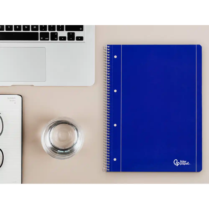 Liderpapel Cuaderno Espiral A4 Tapa Blanda 80 Hojas 75gr Horizontal Con Margen Azul 8