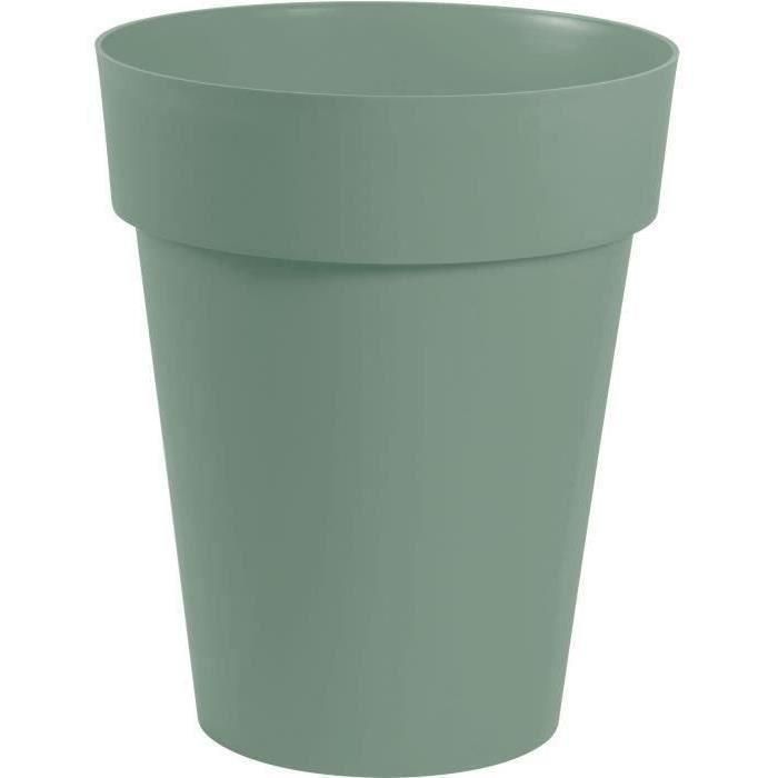 EDA PLASTIQUE - Florero Toscana medio-alto - Ø 44 x 53 cm - 50 L - Verde laurel