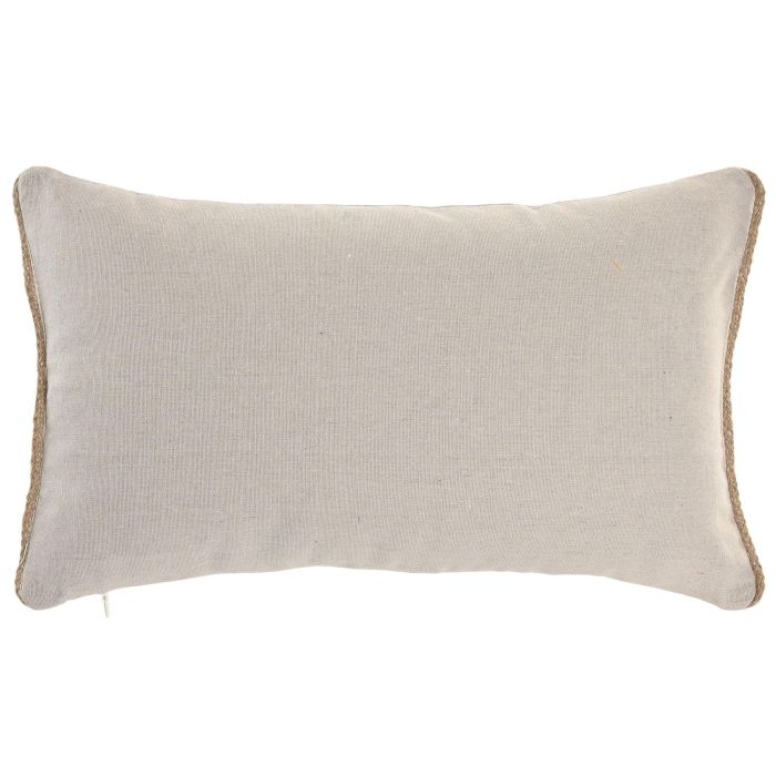 DKD Home Decor Cojín Boho de Algodón y Yute Natural 50 x 30 cm (2 Unidades)