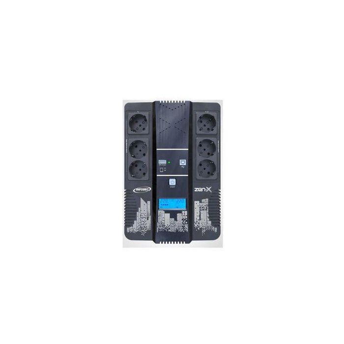 Infosec Line Interactive UPS 800 VA 6 FR/SCHUKO Outlets -- 2-year warranty -- 1 Infosec Line Interactive UPS 800 VA 6 FR/SCHUKO Outlets -- 2-year warranty -- 1