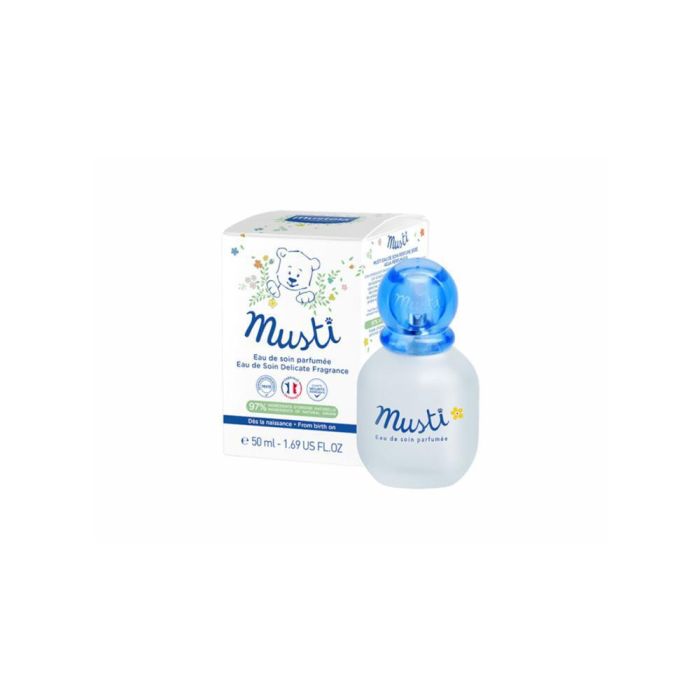 Mustela Musti Eau de Soin, Perfume Infantil para Bebés y Niños, con Notas Aromáticas, Sin Alcohol, 50ml