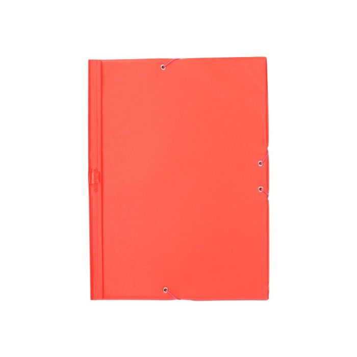 Carpeta Liderpapel Gomas Plastico Folio Solapas Color Rojo 1