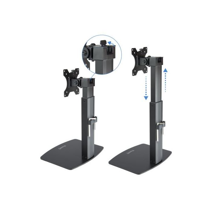 TooQ Soporte de Mesa Monitor/TV DB1732TN-B para Pantallas de 17" a 32" Hasta 7kg Metal Negro 4