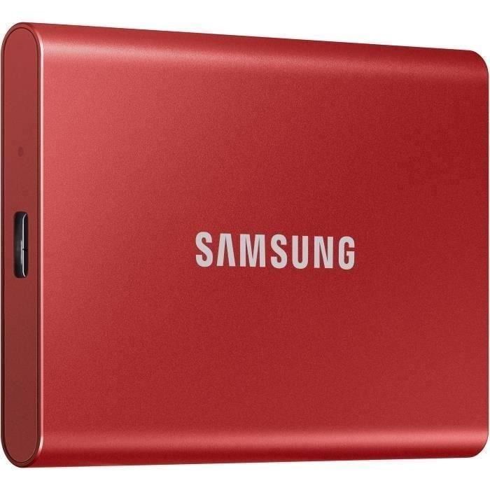 SAMSUNG SSD externo T7 USB tipo C color rojo 2 TB 1