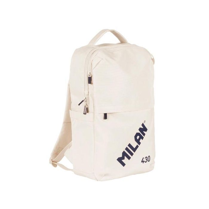 Milan Mochila Urbana Compacta Con Cierre De Seguridad 15 L Colección 430 Since 1918 Beige
