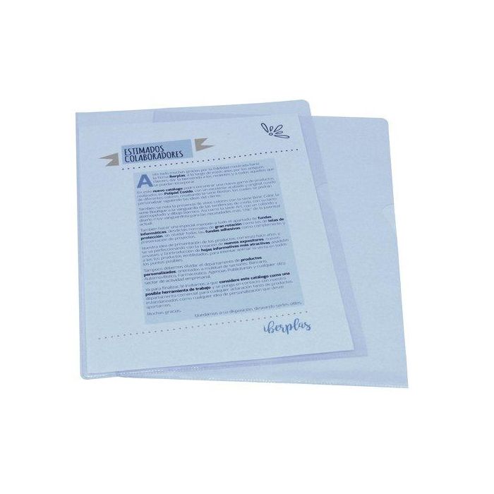 Dosier Angulo Recto Iberplas Pvc 300Μ Fº Cristal 30 unidades