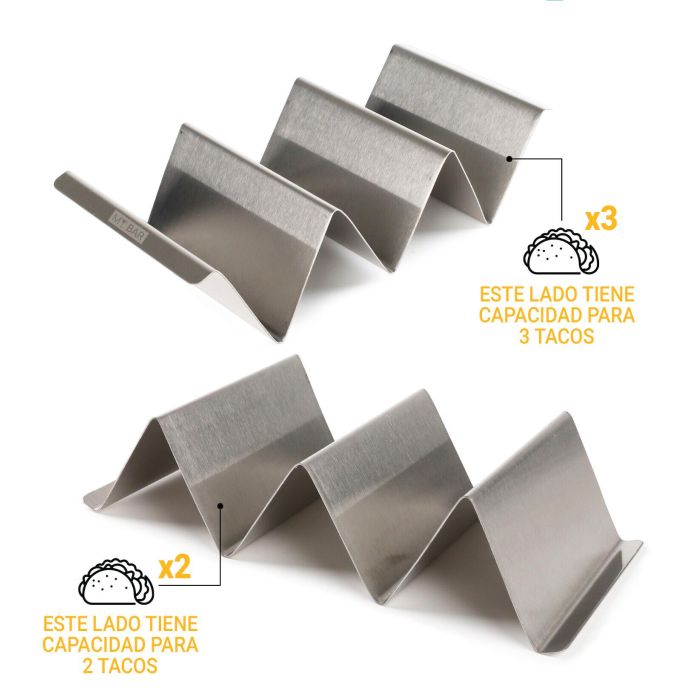 Soporte Para 3 Tacos My Bar - Inde (24 Unidades) 6 Soporte Para 3 Tacos My Bar - Inde (24 Unidades) 6
