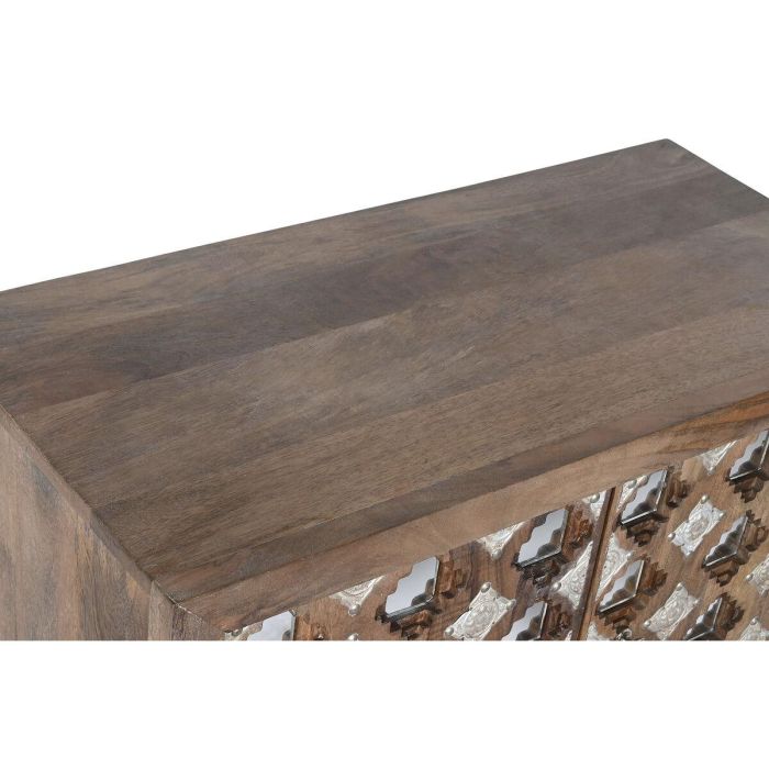 Aparador Home ESPRIT Marrón Negro Plateado Natural Madera de mango Espejo 80 x 38 x 80 cm 9 Aparador Home ESPRIT Marrón Negro Plateado Natural Madera de mango Espejo 80 x 38 x 80 cm 9