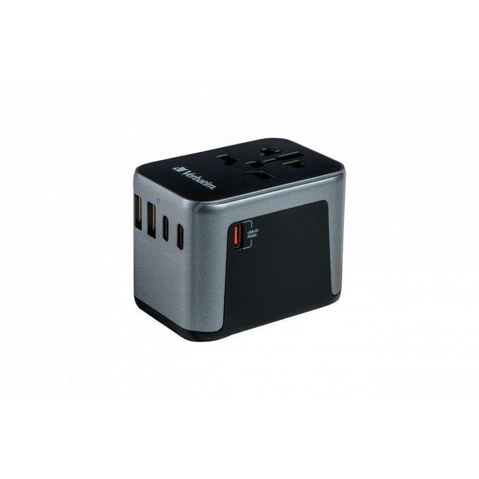 Verbatim Uta-03 Adaptador Universal De Viaje Con 1 Puerto Usb-C - 2 Puerto Usb-A - 2 Puerto Usb-C 9
