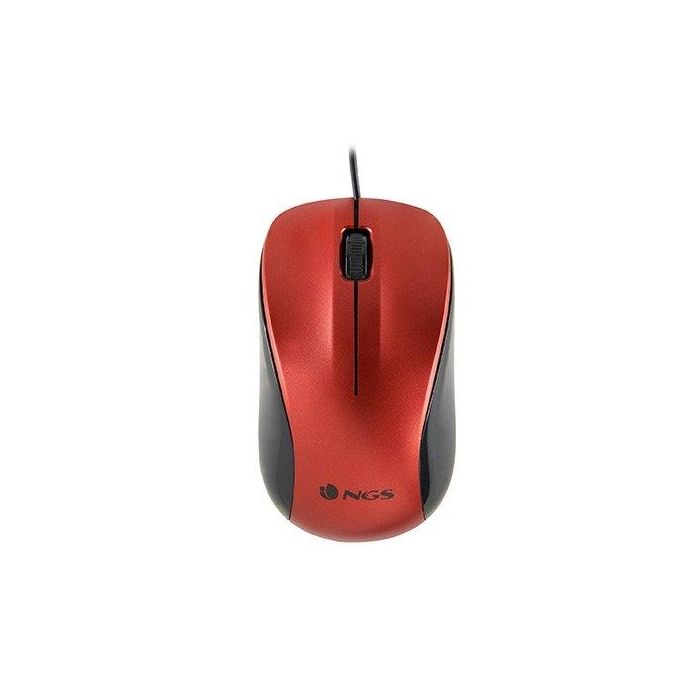 Ratón Óptico NGS NGS-MOUSE-1092 Rojo 1200 DPI Ratón Óptico NGS NGS-MOUSE-1092 Rojo 1200 DPI