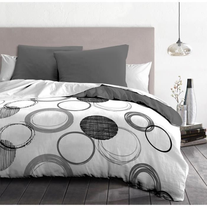 Home Linge Passion Audace Set Funda Nórdica Microfibra 100% Poliéster 220x240 cm + 2 Fundas Almohada 63x63 cm Gris Claro 1