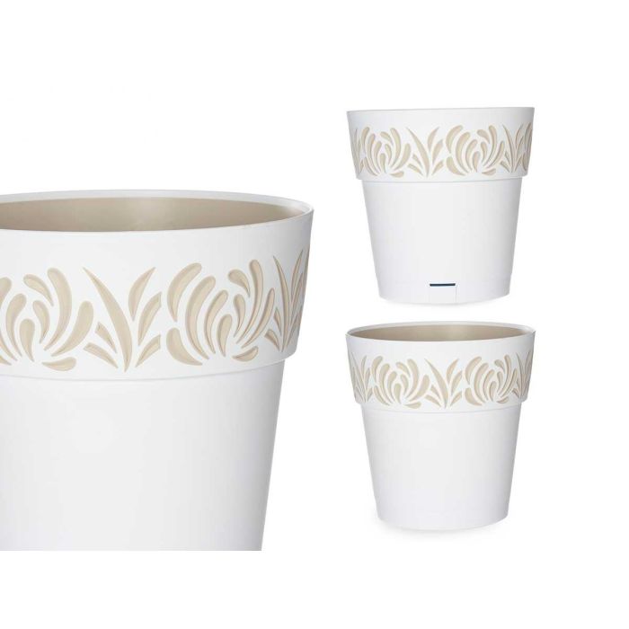 Stefanplast Maceta Plástico Gaia Blanca 25 cm con Reserva de Agua (25x25x25 cm) - Capacidad 7.5 L (Set de 6) 0 Stefanplast Maceta Plástico Gaia Blanca 25 cm con Reserva de Agua (25x25x25 cm) - Capacidad 7.5 L (Set de 6) 0