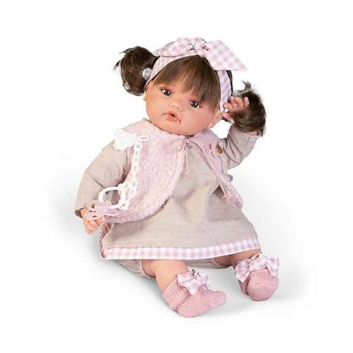 Muñeca beni llorona con chaleco, cuerpo de tela 42 cm 3