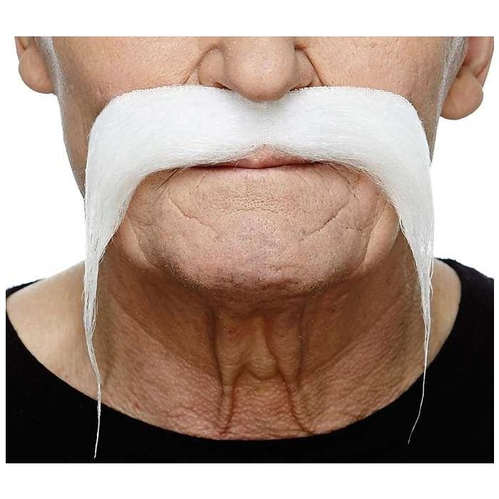 Bigote blanco talla única Bigote blanco talla única