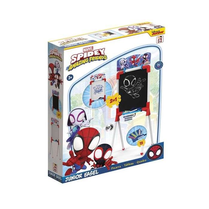 Chicos Pizarra Spidey 2 en 1 Magnética y para Tizas 37x32x98 cm con 12 Accesorios Edad 3-5 Años Chicos Pizarra Spidey 2 en 1 Magnética y para Tizas 37x32x98 cm con 12 Accesorios Edad 3-5 Años