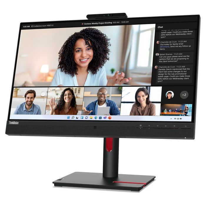 Lenovo ThinkVision T24mv-30 Monitor 23.8" 1920x1080 FHD IPS 75Hz 4ms HDMI DP USB-C Altavoces Negro