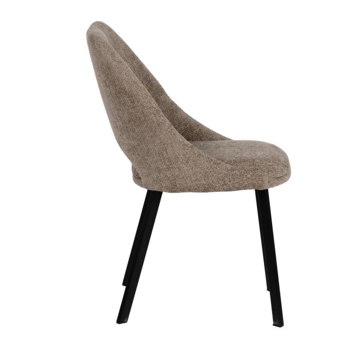 Silla Beige Tejido-Metal Salón 48 X 61 X 85 cm