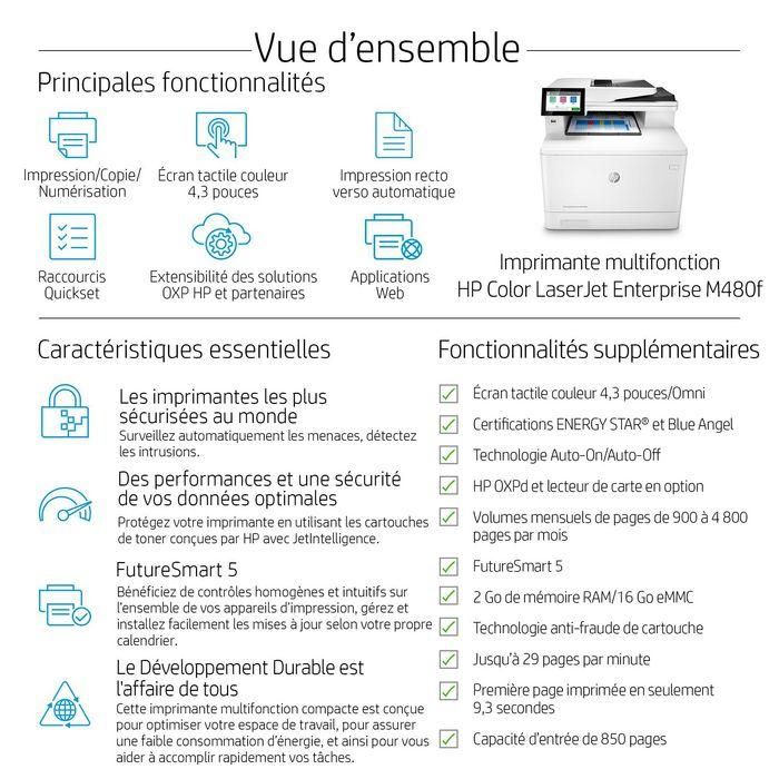 HP Color LaserJet Enterprise M480F Multifunción Impresora Láser Color, Copiadora, Escáner y Fax 11