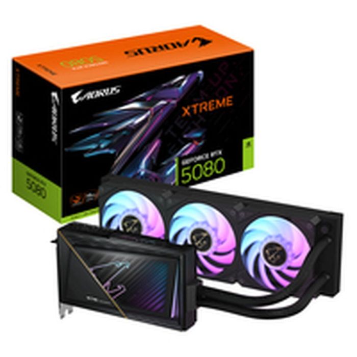 GIGABYTE AORUS GV-N5080AORUSX W-16GD Tarjeta Gráfica GeForce RTX 5080 16GB GDDR7 XTREME WATERFORCE 2805MHz PCI-E 5.0 10