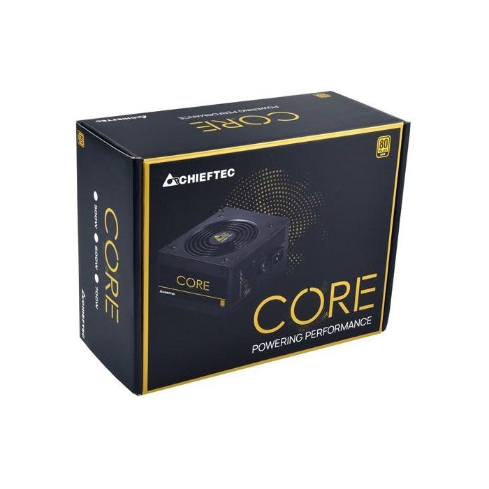 Chieftec BBS-600S Fuente de Alimentación 600W Serie CORE 80 PLUS Gold para PC, no modular 3