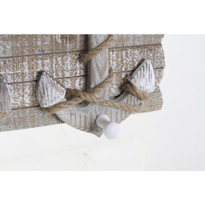 DKD Home Decor Perchero para Pared Atlantico Gris de Madera y Cuerda, con Diseño Anclas, Dimensiones 31x7x17 cm (4 Unidades) 2 DKD Home Decor Perchero para Pared Atlantico Gris de Madera y Cuerda, con Diseño Anclas, Dimensiones 31x7x17 cm (4 Unidades) 2