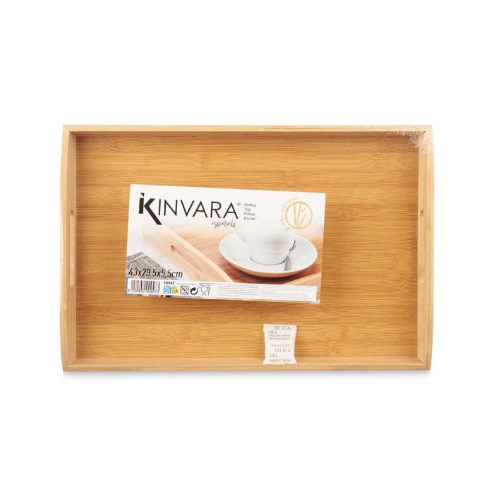 Bandeja de Bambú Kinvara con Asas 43.7x29.5x5.5 cm - Marrón (6 Unidades) 2 Bandeja de Bambú Kinvara con Asas 43.7x29.5x5.5 cm - Marrón (6 Unidades) 2