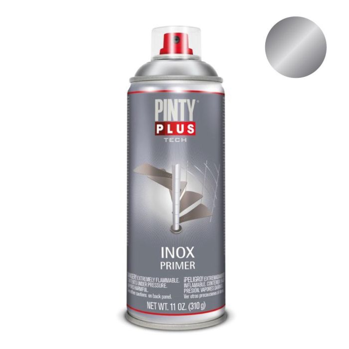 Pinty Plus Pintura en spray Tech Inox imprimación 520cc L150 - Esmalte acrílico antioxidante